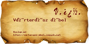 Várterész Ábel névjegykártya