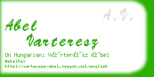 abel varteresz business card